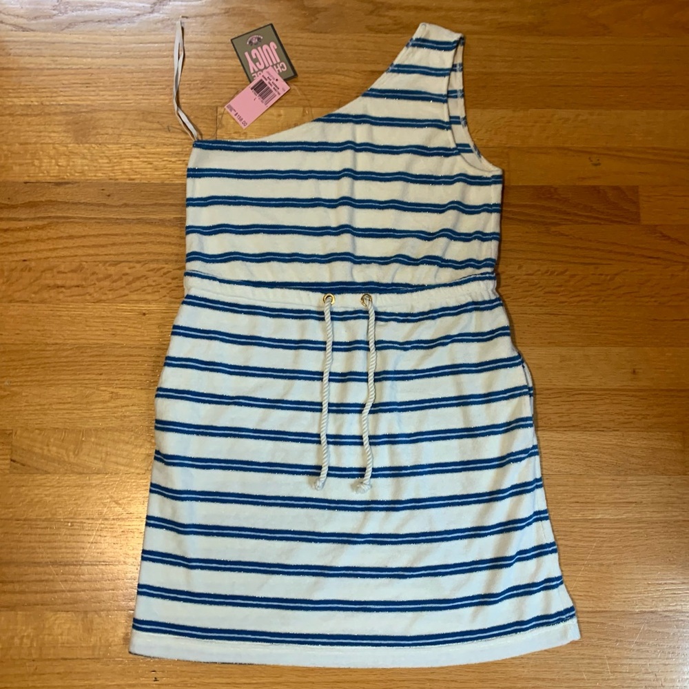 Juicy Couture Pam Gela Bar Harbor Shhrd One Shoulder Wasited Dress Women’s Large